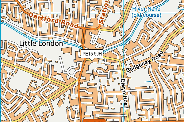 PE15 9JH map - OS VectorMap District (Ordnance Survey)