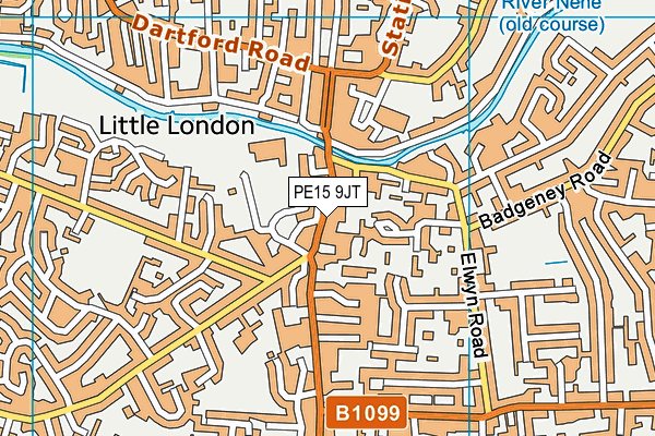 PE15 9JT map - OS VectorMap District (Ordnance Survey)