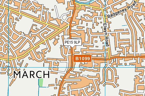 PE15 9LP map - OS VectorMap District (Ordnance Survey)