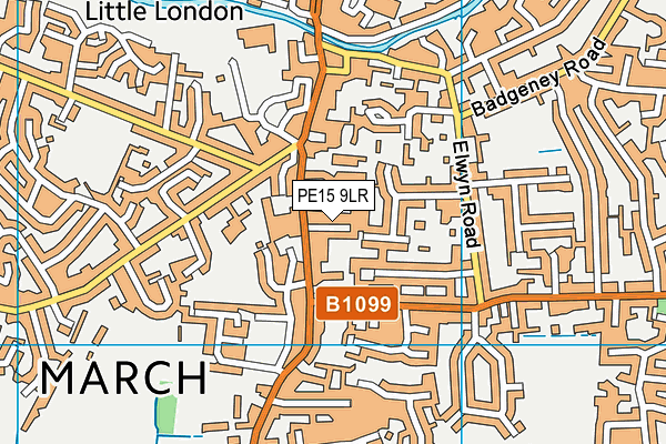 PE15 9LR map - OS VectorMap District (Ordnance Survey)