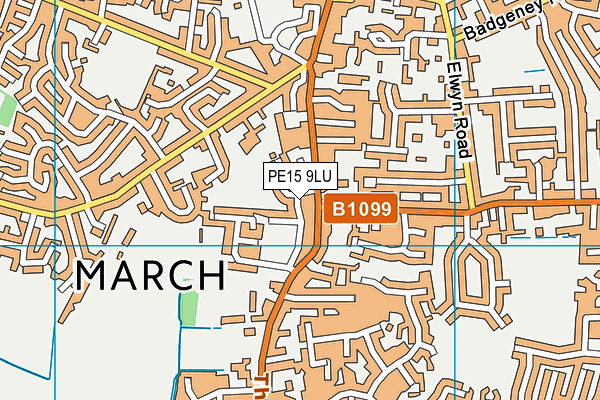 PE15 9LU map - OS VectorMap District (Ordnance Survey)