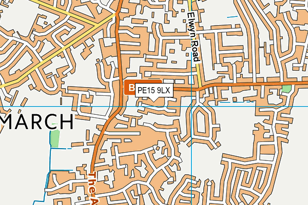 PE15 9LX map - OS VectorMap District (Ordnance Survey)