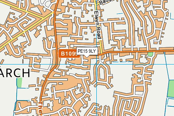 PE15 9LY map - OS VectorMap District (Ordnance Survey)