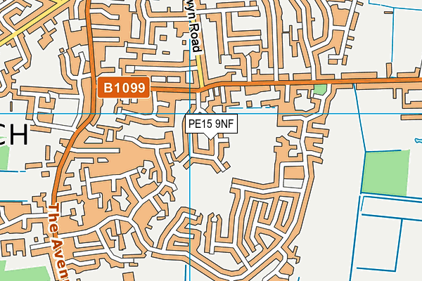 PE15 9NF map - OS VectorMap District (Ordnance Survey)
