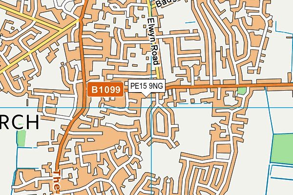 PE15 9NG map - OS VectorMap District (Ordnance Survey)