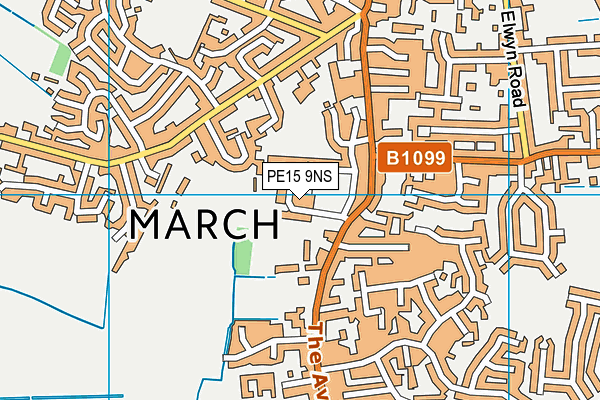 PE15 9NS map - OS VectorMap District (Ordnance Survey)