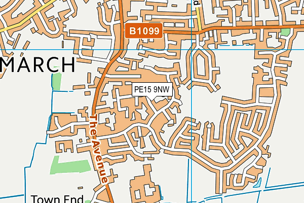 PE15 9NW map - OS VectorMap District (Ordnance Survey)