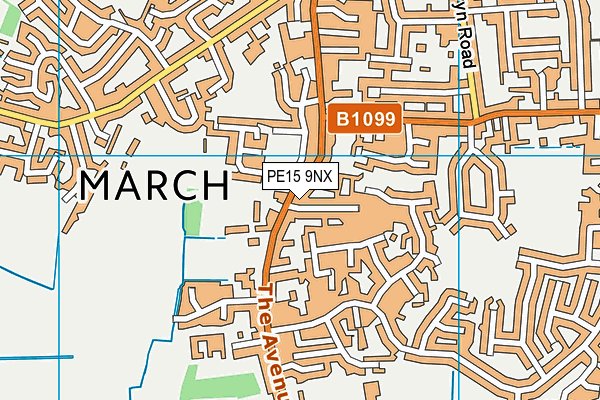 PE15 9NX map - OS VectorMap District (Ordnance Survey)
