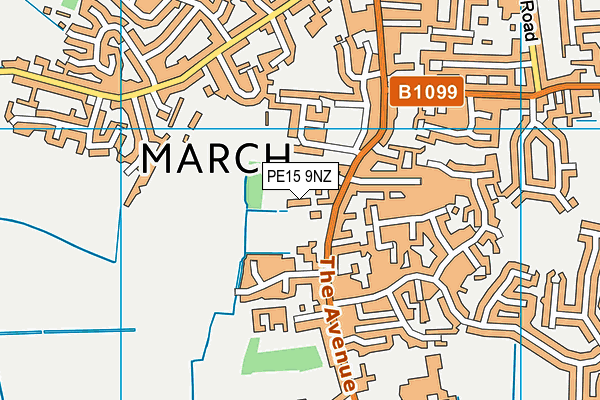 PE15 9NZ map - OS VectorMap District (Ordnance Survey)
