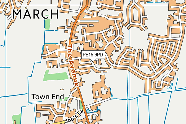 PE15 9PD map - OS VectorMap District (Ordnance Survey)