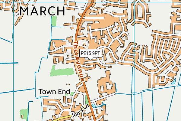 PE15 9PT map - OS VectorMap District (Ordnance Survey)