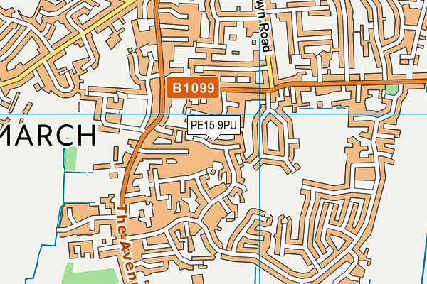 PE15 9PU map - OS VectorMap District (Ordnance Survey)