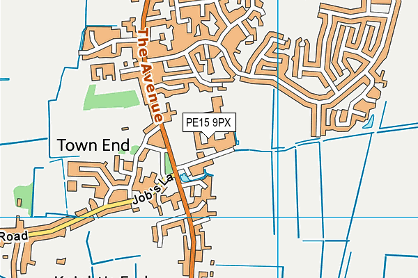 PE15 9PX map - OS VectorMap District (Ordnance Survey)