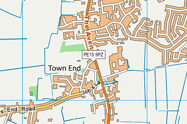 PE15 9PZ map - OS VectorMap District (Ordnance Survey)