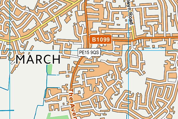 PE15 9QS map - OS VectorMap District (Ordnance Survey)