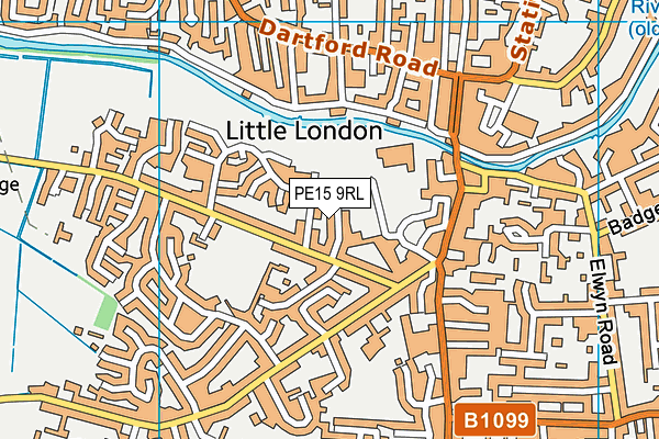 PE15 9RL map - OS VectorMap District (Ordnance Survey)