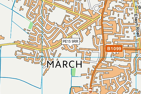 PE15 9RR map - OS VectorMap District (Ordnance Survey)