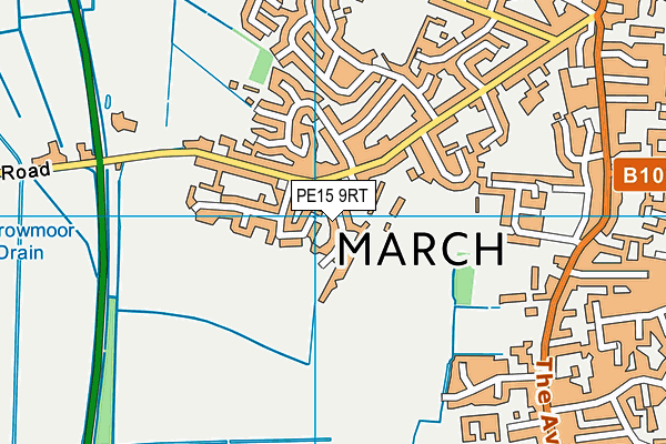 PE15 9RT map - OS VectorMap District (Ordnance Survey)