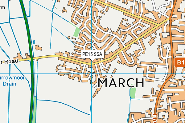 PE15 9SA map - OS VectorMap District (Ordnance Survey)