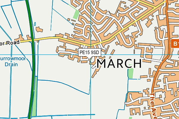 PE15 9SD map - OS VectorMap District (Ordnance Survey)