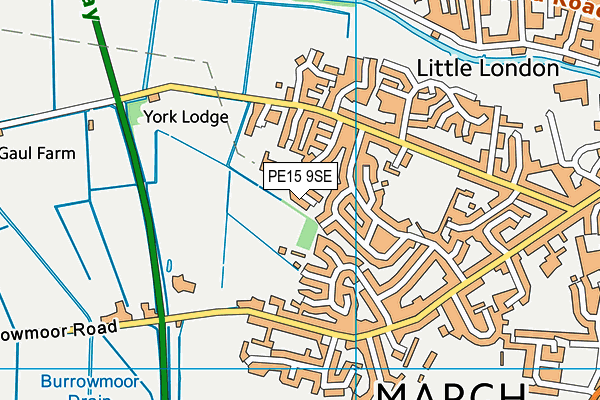 PE15 9SE map - OS VectorMap District (Ordnance Survey)