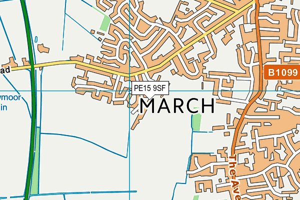 PE15 9SF map - OS VectorMap District (Ordnance Survey)