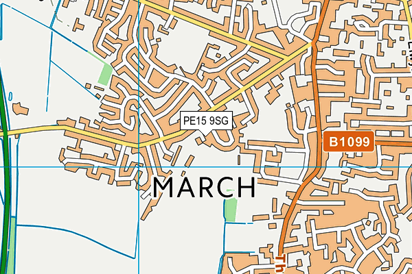 PE15 9SG map - OS VectorMap District (Ordnance Survey)