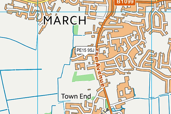 PE15 9SJ map - OS VectorMap District (Ordnance Survey)