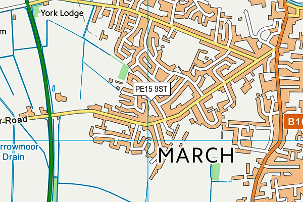 PE15 9ST map - OS VectorMap District (Ordnance Survey)