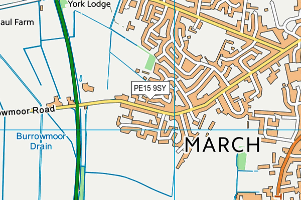 PE15 9SY map - OS VectorMap District (Ordnance Survey)