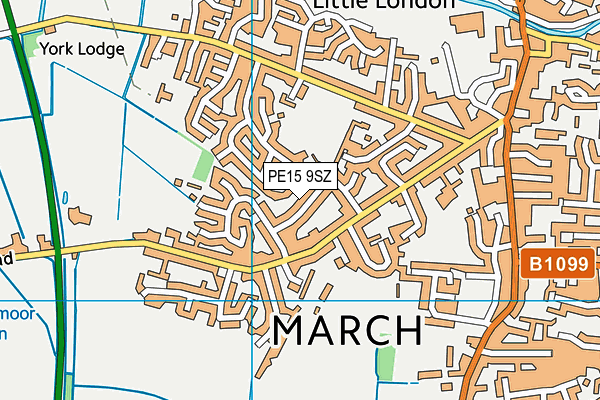 PE15 9SZ map - OS VectorMap District (Ordnance Survey)