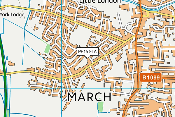 PE15 9TA map - OS VectorMap District (Ordnance Survey)