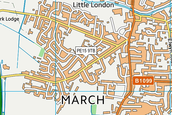 PE15 9TB map - OS VectorMap District (Ordnance Survey)