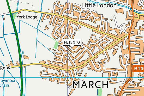 PE15 9TG map - OS VectorMap District (Ordnance Survey)