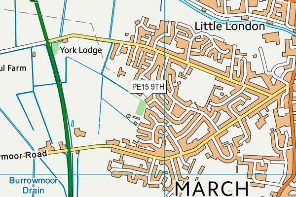 PE15 9TH map - OS VectorMap District (Ordnance Survey)