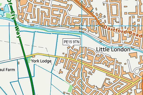 PE15 9TN map - OS VectorMap District (Ordnance Survey)