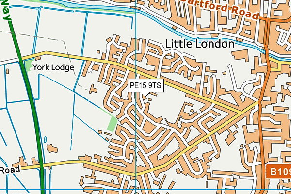 PE15 9TS map - OS VectorMap District (Ordnance Survey)