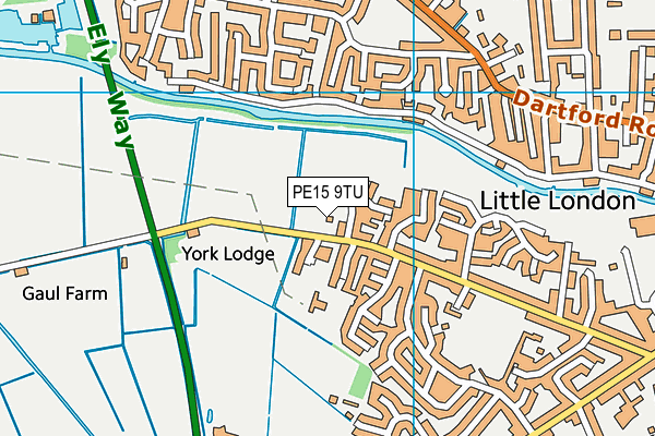 PE15 9TU map - OS VectorMap District (Ordnance Survey)