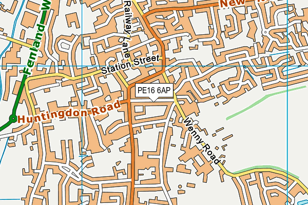 PE16 6AP map - OS VectorMap District (Ordnance Survey)