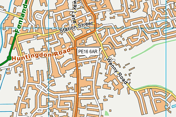 PE16 6AR map - OS VectorMap District (Ordnance Survey)