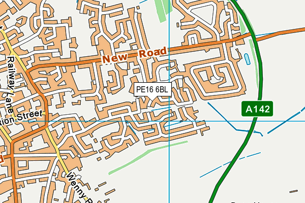 PE16 6BL map - OS VectorMap District (Ordnance Survey)