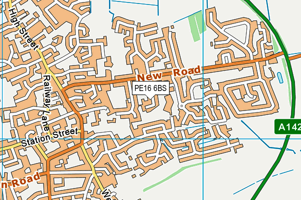 PE16 6BS map - OS VectorMap District (Ordnance Survey)