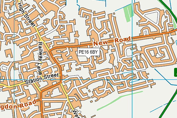 PE16 6BY map - OS VectorMap District (Ordnance Survey)