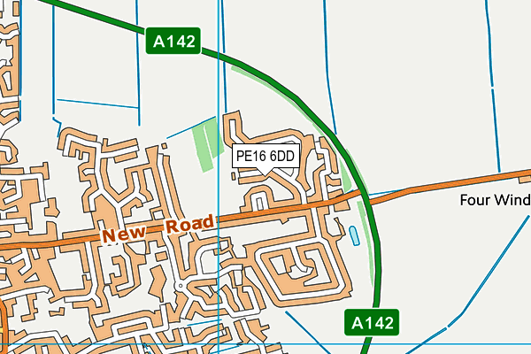 PE16 6DD map - OS VectorMap District (Ordnance Survey)