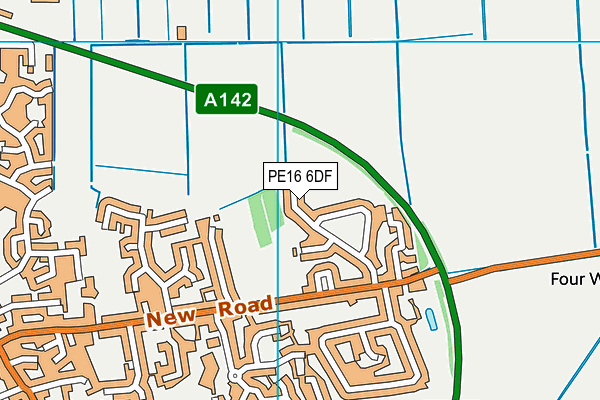 PE16 6DF map - OS VectorMap District (Ordnance Survey)
