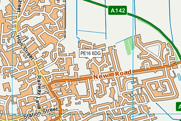 PE16 6DG map - OS VectorMap District (Ordnance Survey)