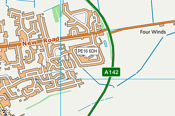 PE16 6DH map - OS VectorMap District (Ordnance Survey)