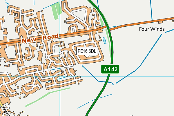 PE16 6DL map - OS VectorMap District (Ordnance Survey)