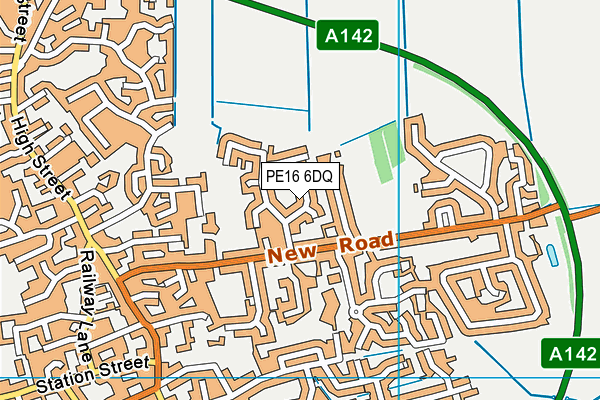 PE16 6DQ map - OS VectorMap District (Ordnance Survey)
