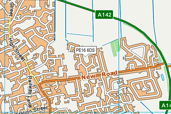 PE16 6DS map - OS VectorMap District (Ordnance Survey)